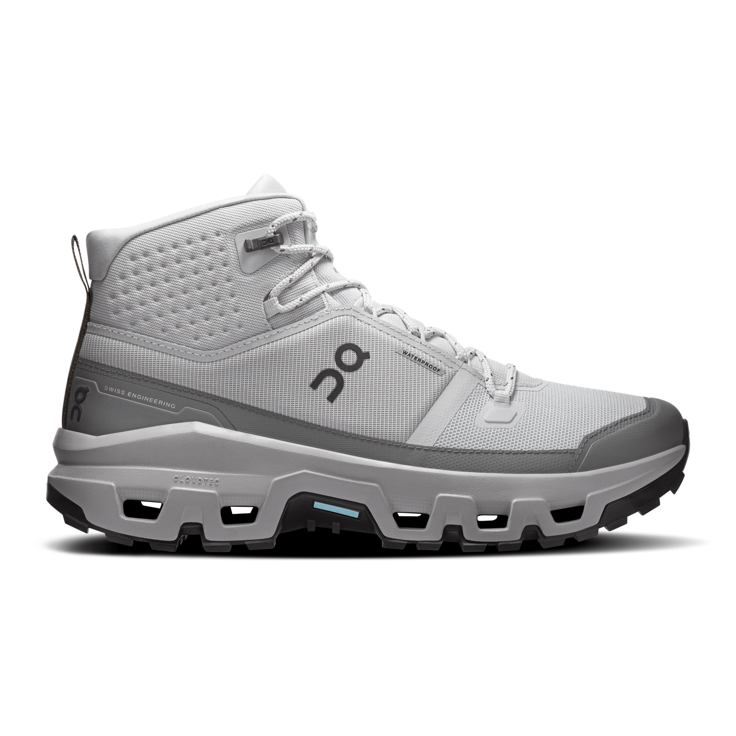 Men’s Cloudrock Mid Waterproof On Running - GLACIER | ALLOY