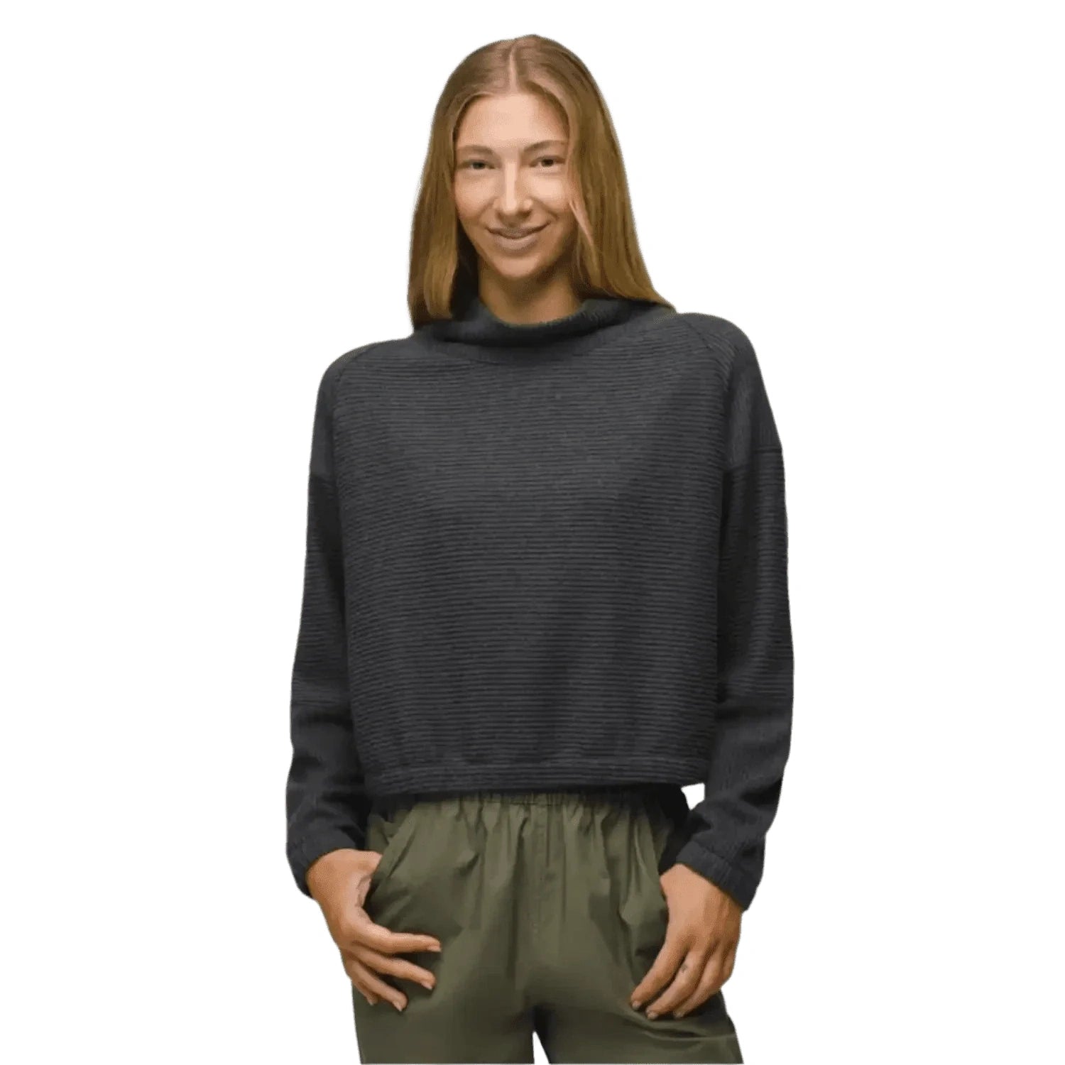 Women’s Olivia Long Sleeve prAna - 020 CHARCOAL / XS