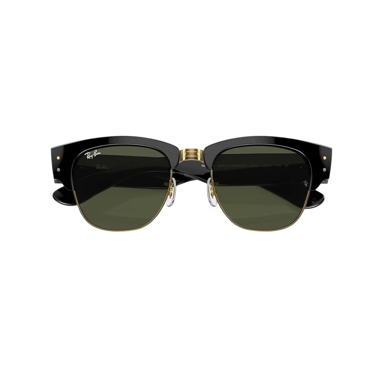 Clubmaster | 901/31 Black on Gold | Green Ray Ban