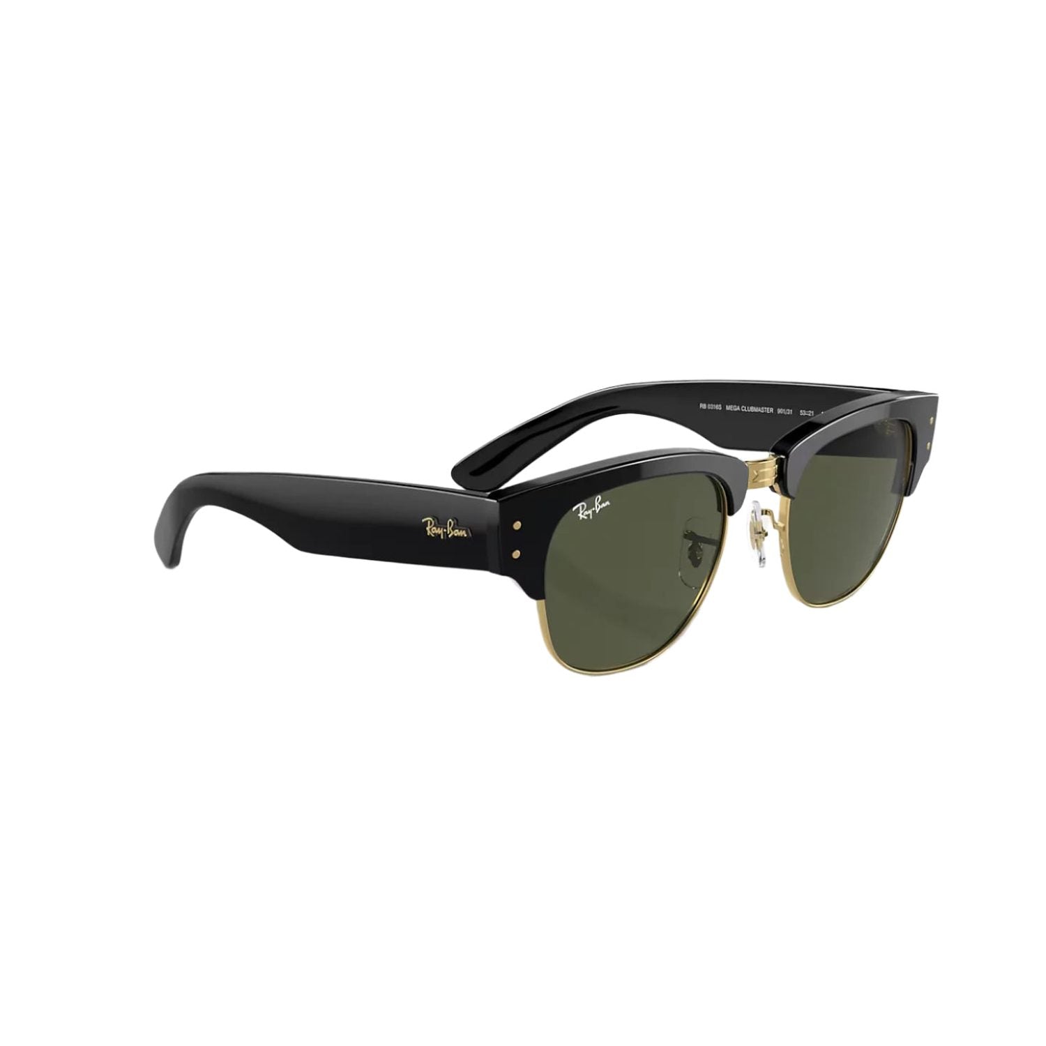 Clubmaster | 901/31 Black on Gold | Green Ray Ban
