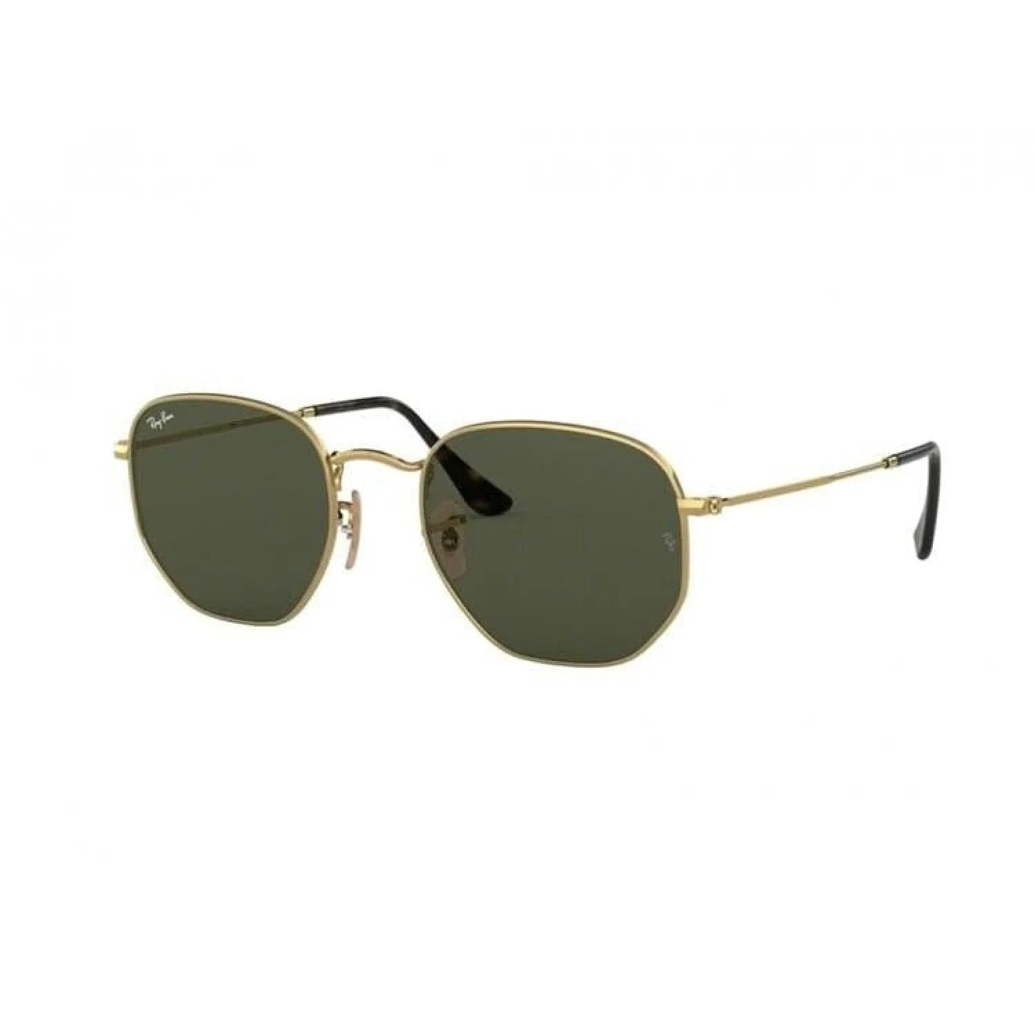Hexagonal Flat Lenses | Gold | Green Ray Ban
