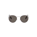 Round Metal | Matte Havana on Silver | Dark Grey Ray Ban