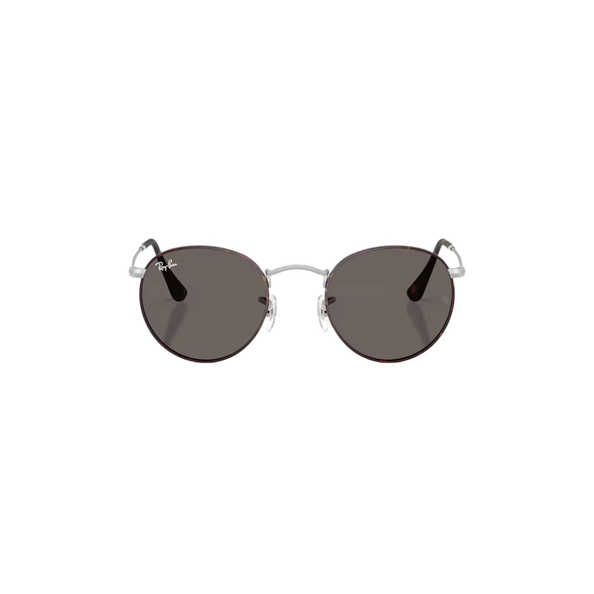 Round Metal | Matte Havana on Silver | Dark Grey Ray Ban