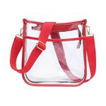 Posie Vegan Clear Crossbody Jen & Co - RED