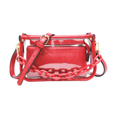 Jessica Clear Crossbody Jen & Co - RED