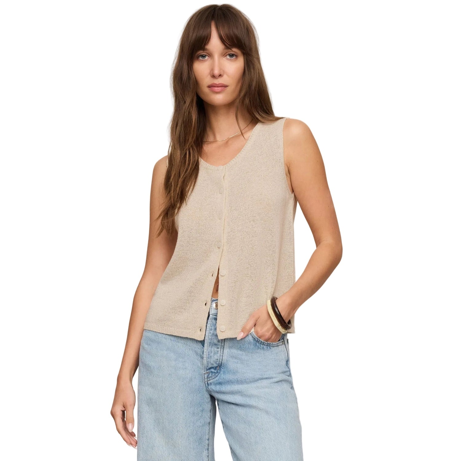 Women’s Syd Sweater Vest Z Supply - SSN SANDSTONE / XS