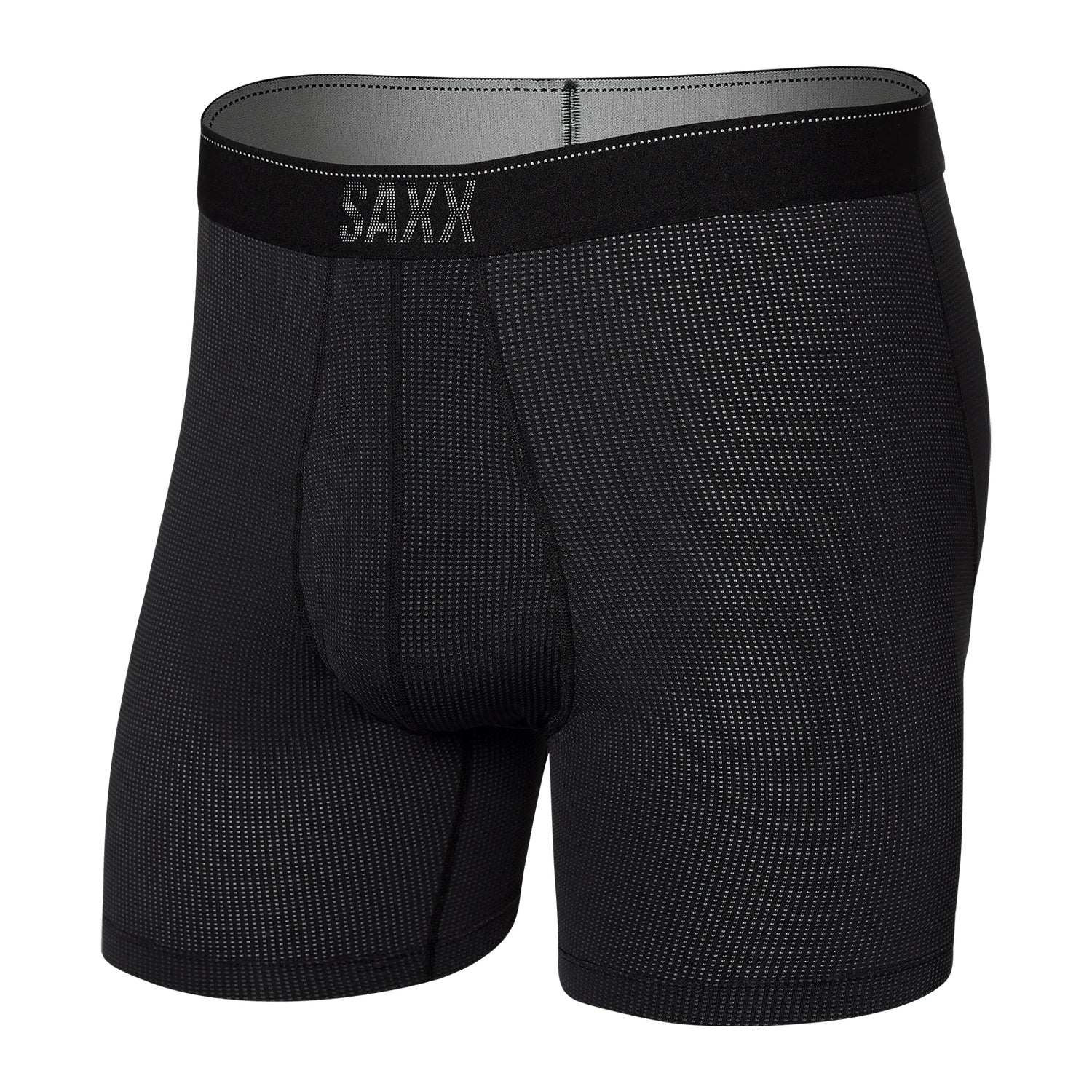 Men’s Quest Quick-Dry Mesh Boxer Brief Fly Saxx - BLK BLACK