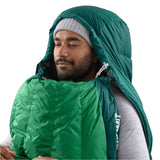 Ascent Down Sleeping Bag Long 15F - Rainforest Green Sea