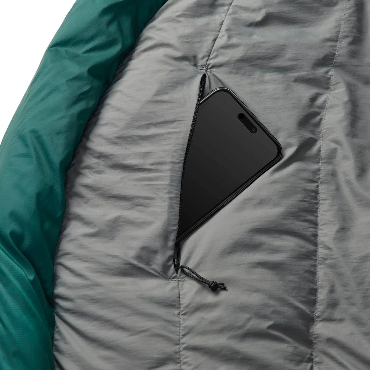 Ascent Down Sleeping Bag Long 15F - Rainforest Green Sea