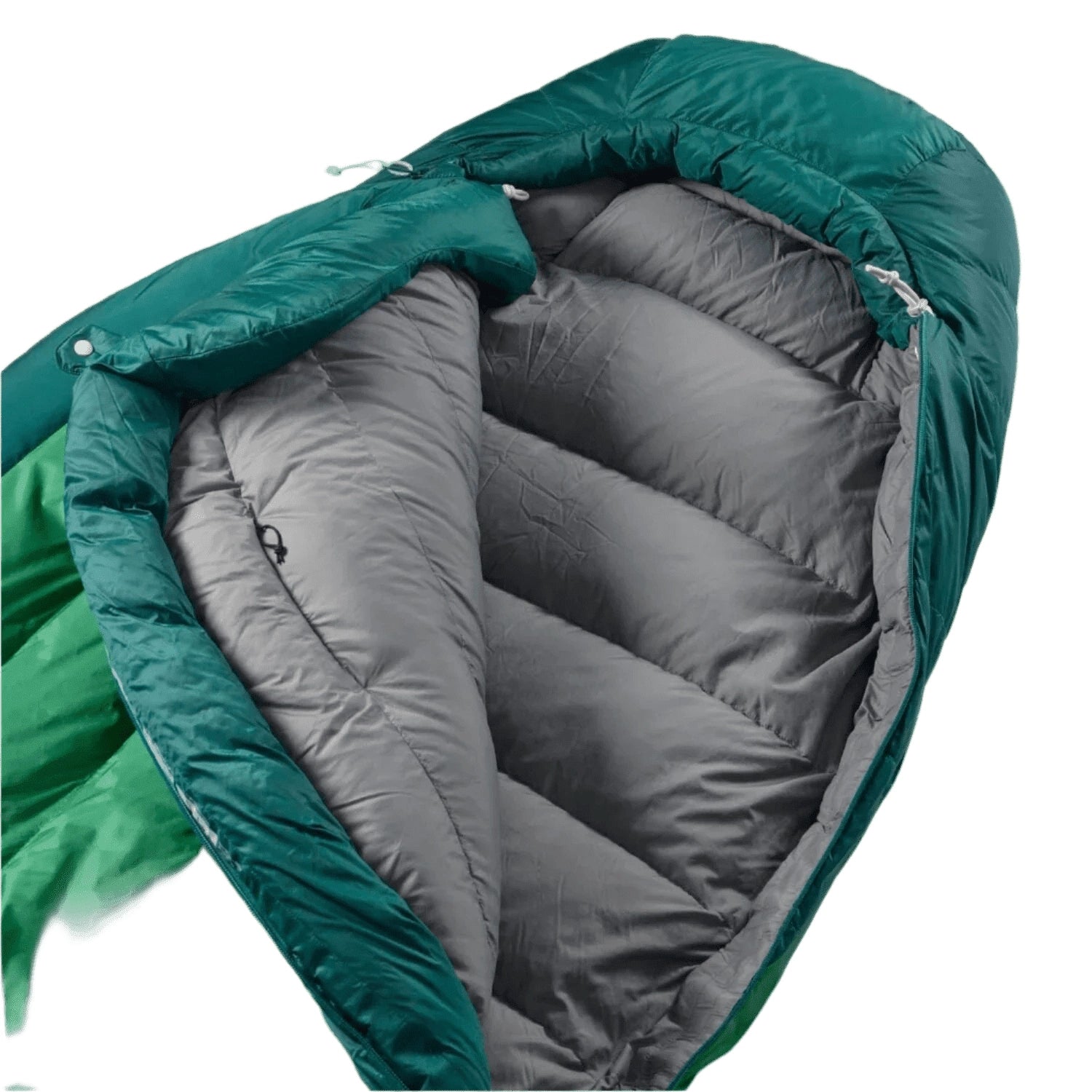 Ascent Down Sleeping Bag Long 30F - Rainforest Green Sea