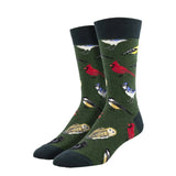 Bird is The Word Socks Socksmith - GREEN HEATHER / 10-13