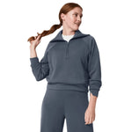 Women’s AirEssentials Half Zip SPANX - DARK STORM / XS