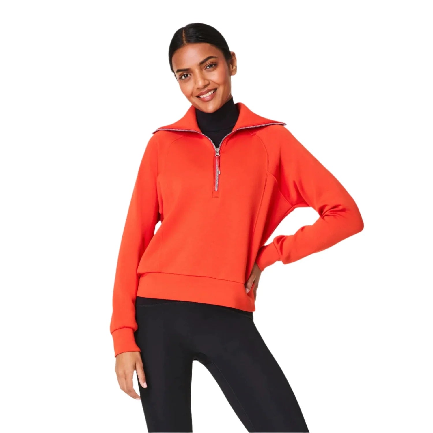 Women’s AirEssentials Half Zip SPANX - POPPY / XS