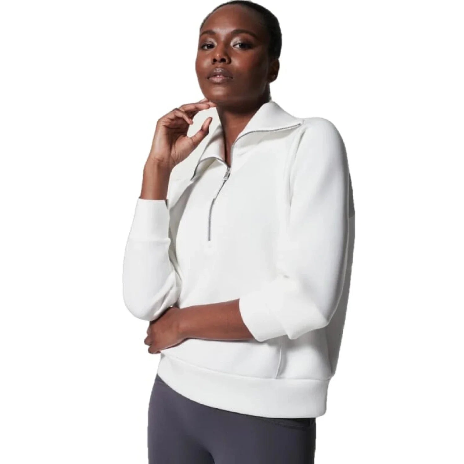 Women’s AirEssentials Half Zip SPANX - POWDER / XS