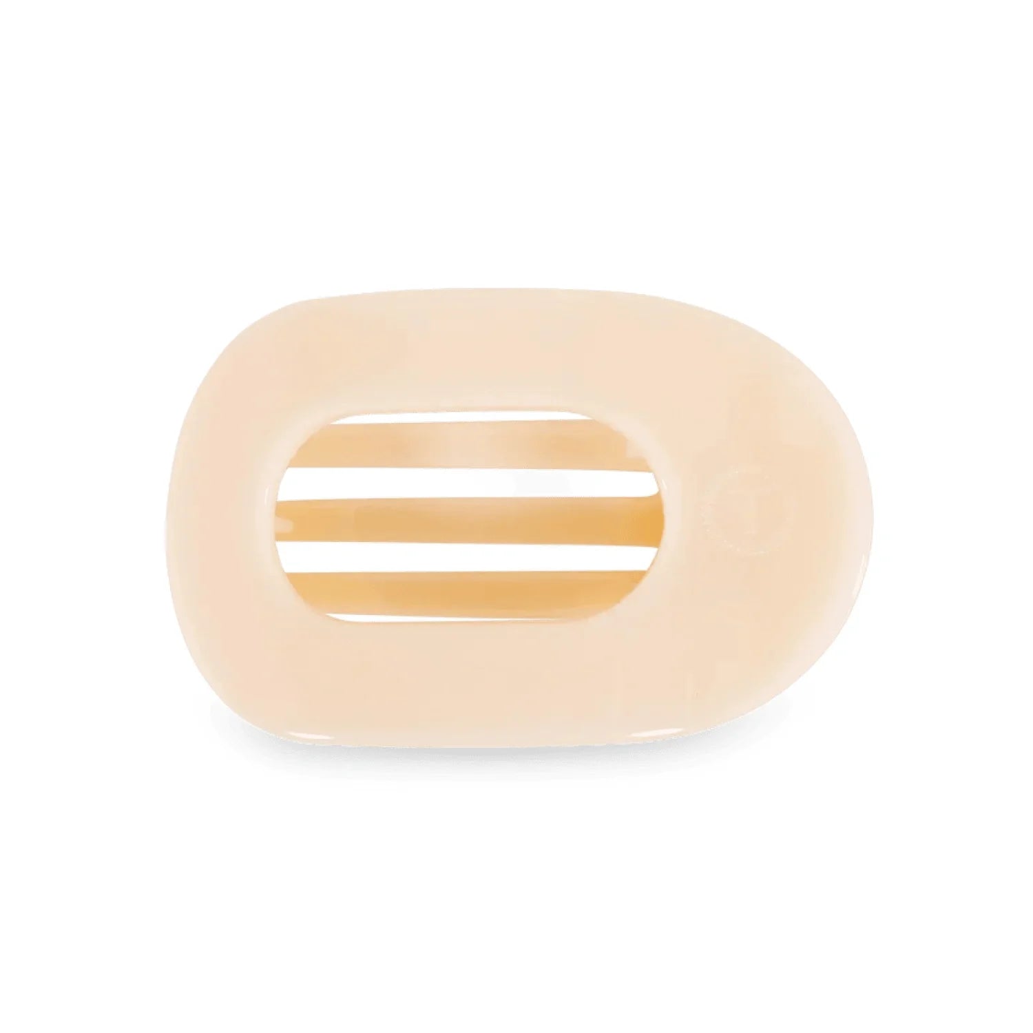 Flat Round Clip Teleties - ALMOND BEIGE / LARGE