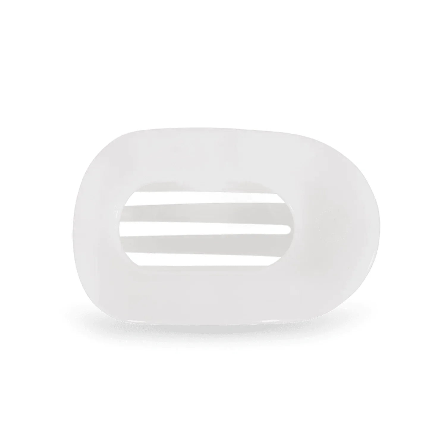 Flat Round Clip Teleties - COCONUT WHITE / LARGE