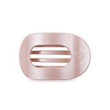 Flat Round Clip Teleties - PEARLY PINK / LARGE