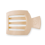 Flat Square Clip Teleties - ALMOND BEIGE / LARGE