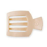 Flat Square Clip Teleties - ALMOND BEIGE / LARGE