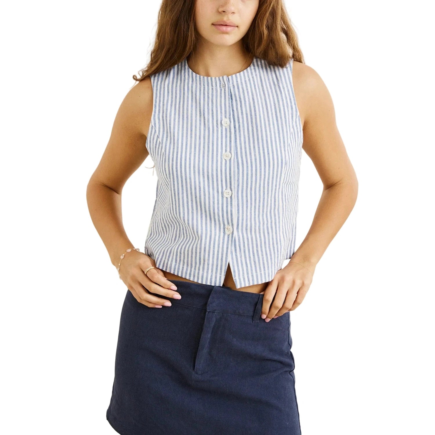 Women’s Vista Stripe Vest Rhythm - BLU BLUE / XS