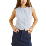 Women’s Vista Stripe Vest Rhythm - BLU BLUE / XS