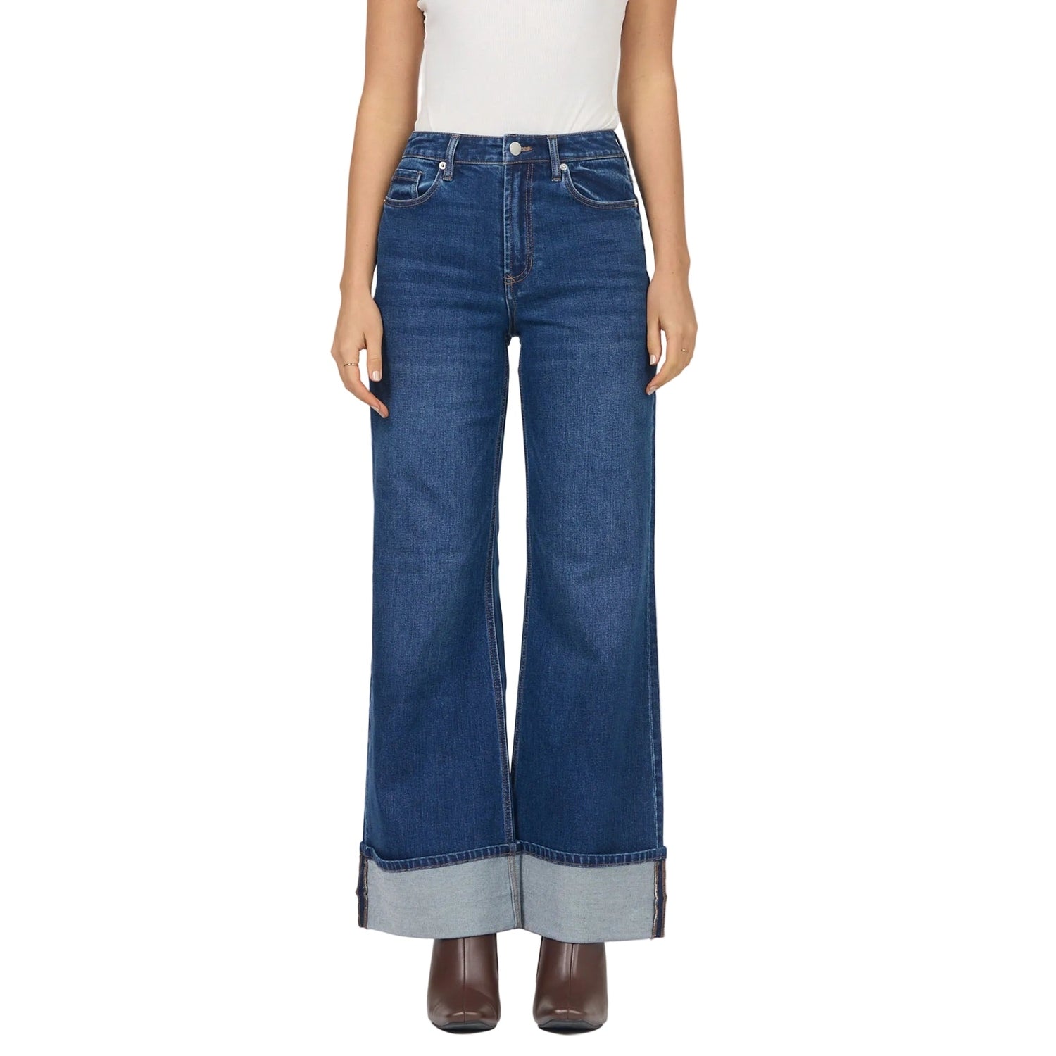 Women’s Fiona Super High Rise Wide Leg Jeans Dear John