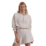 Women’s Hawley Half Zip Sweat Varley - IVORY MARL / XS