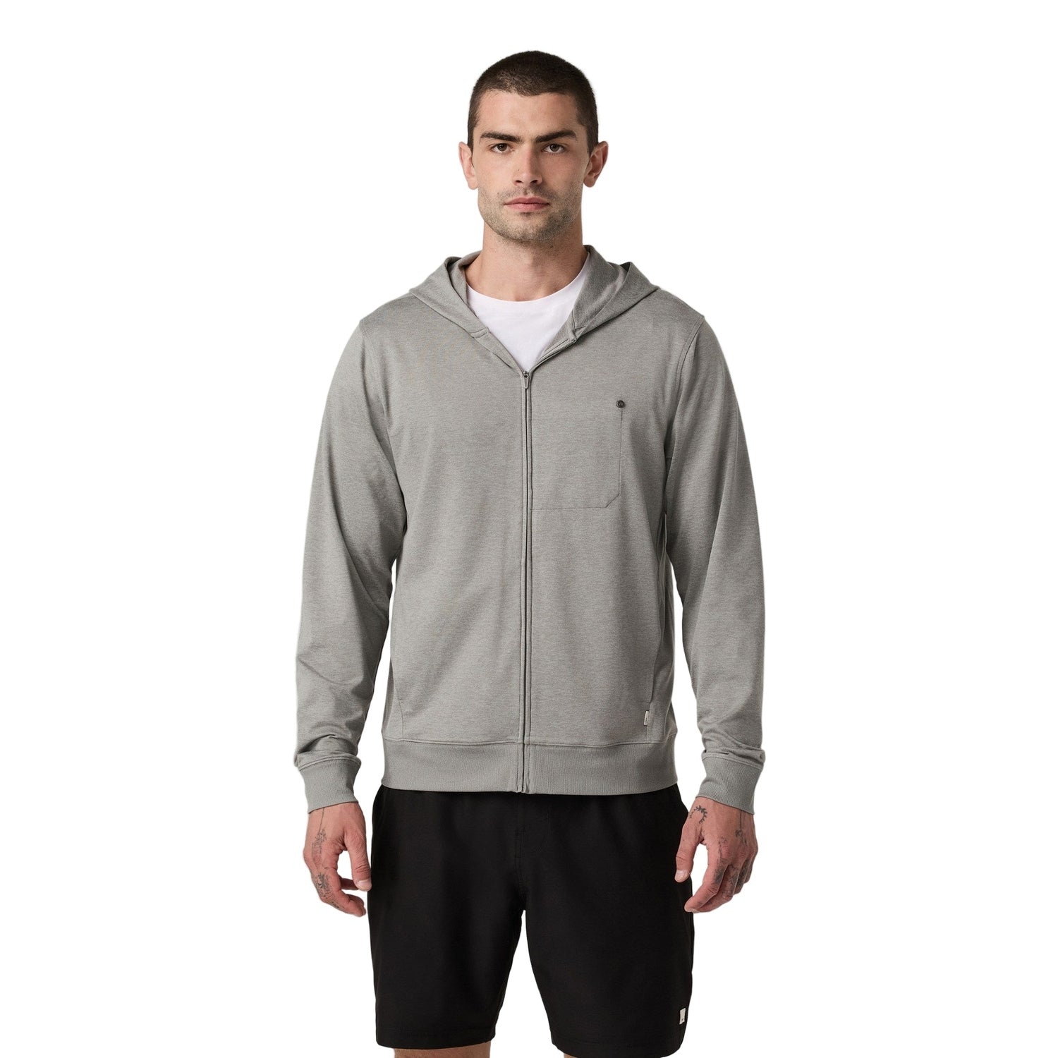 Men’s Ponto Full Zip Hoodie Vuori - HDF DRIFTWOOD HEATHER