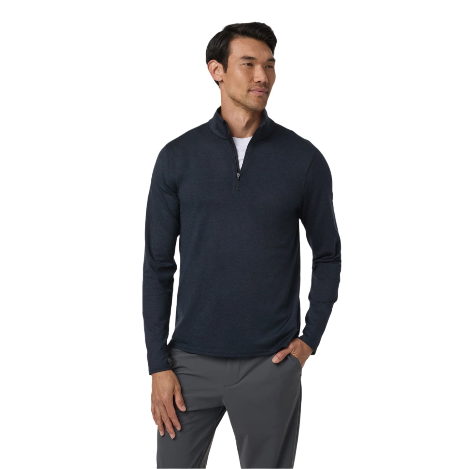 Men’s Ponto Half Zip Mock Neck Vuori - HIN INK HEATHER / M