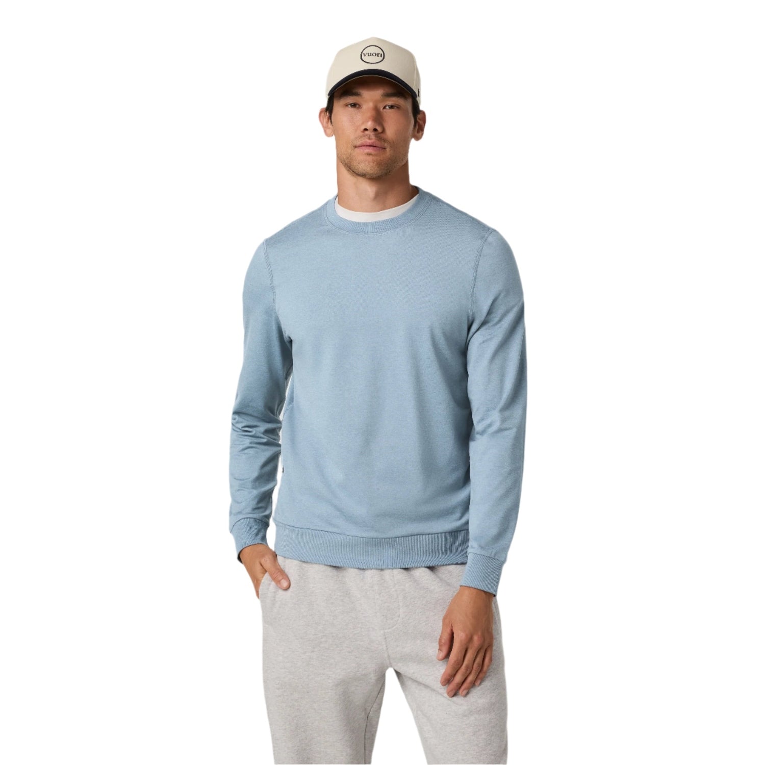 Men’s Ponto Performance Crew Vuori - HFT FLINT HEATHER / S