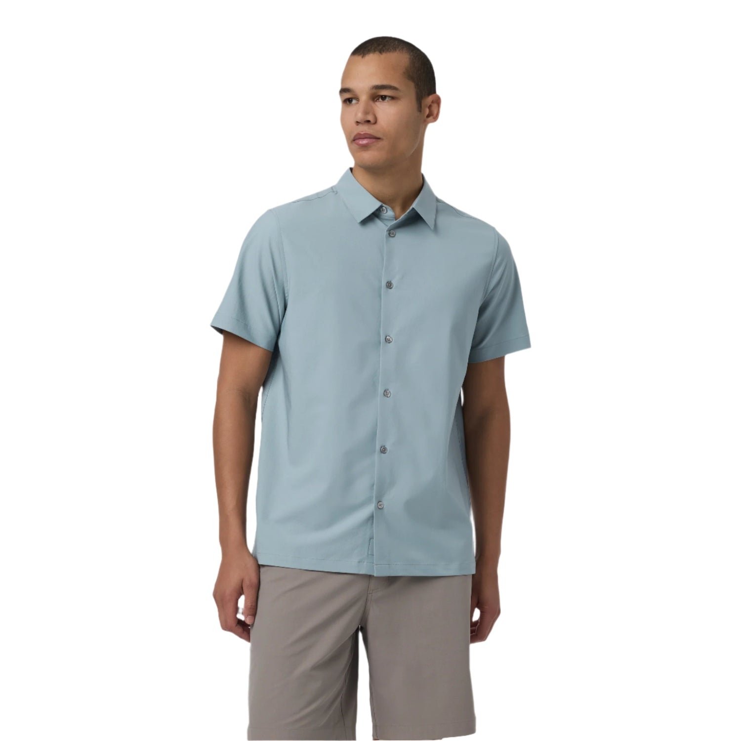 Men’s Short Sleeve Manhattan Button Down Vuori - MIT MIST