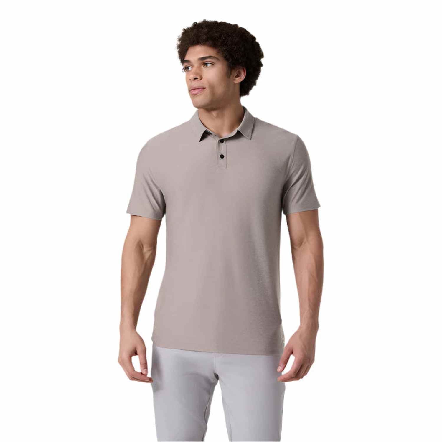 Men’s Strato Tech Polo Vuori - HMO MOCHA HEATHER / S