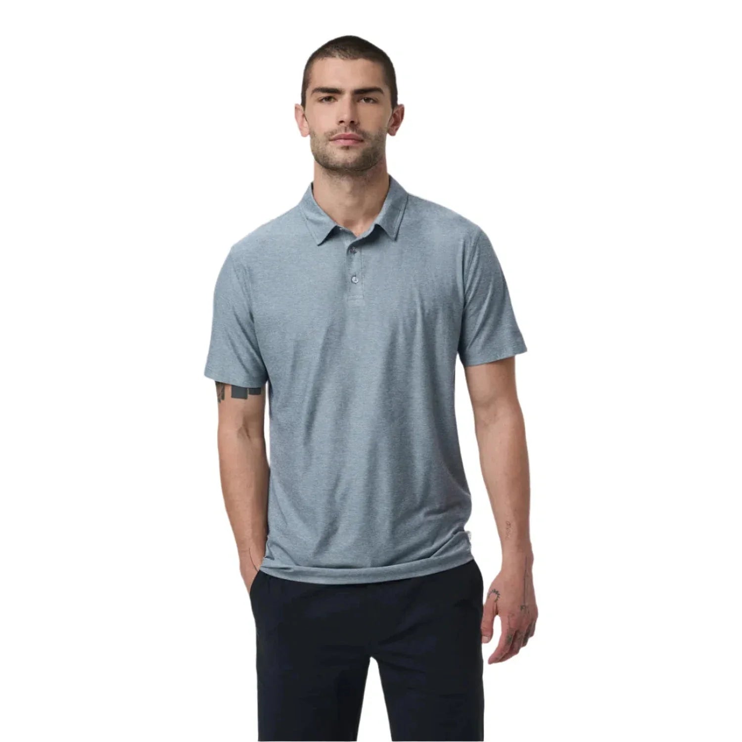 Men’s Strato Tech Polo Vuori - HMS MIST HEATHER / S