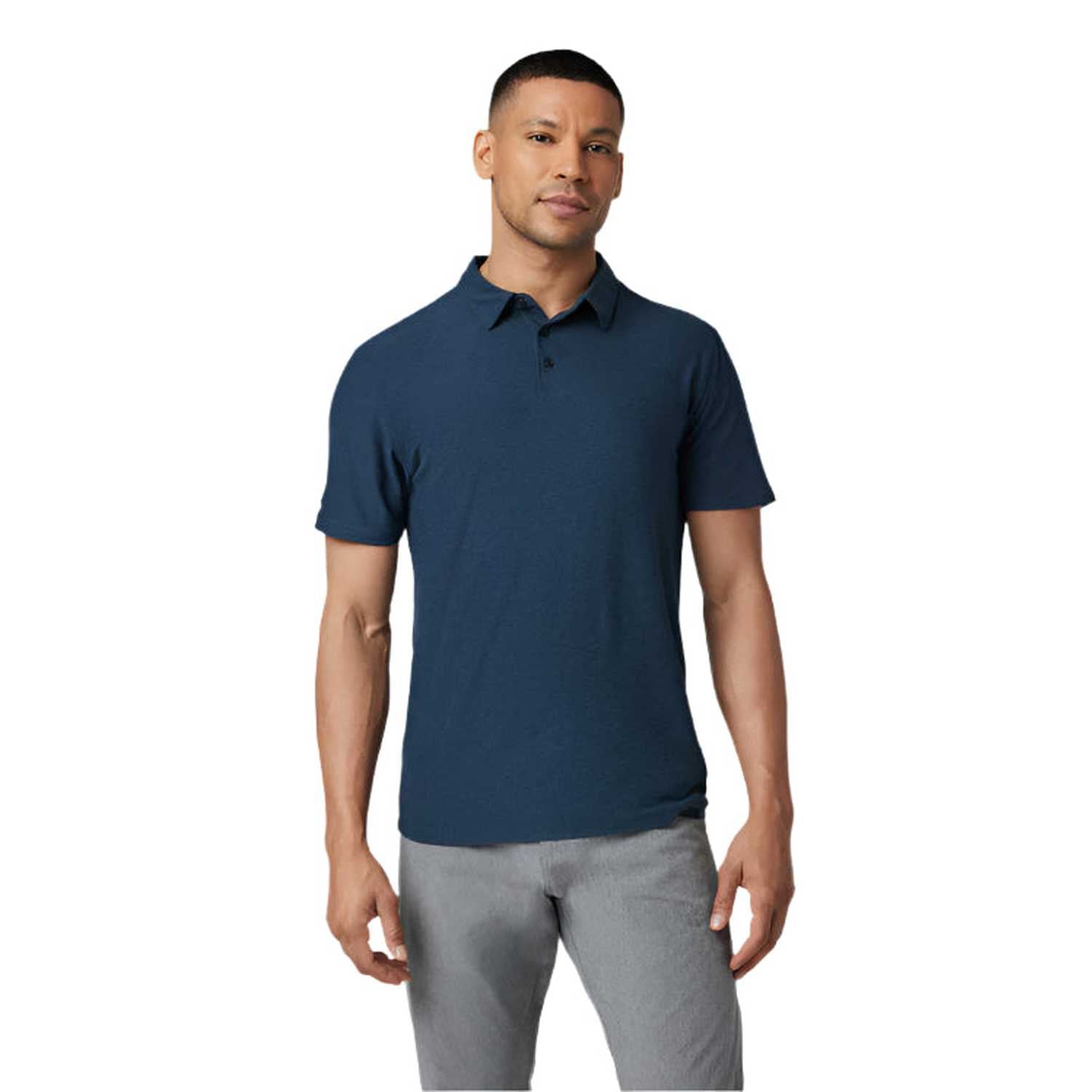 Men’s Strato Tech Polo Vuori - NAVY HEATHER / S