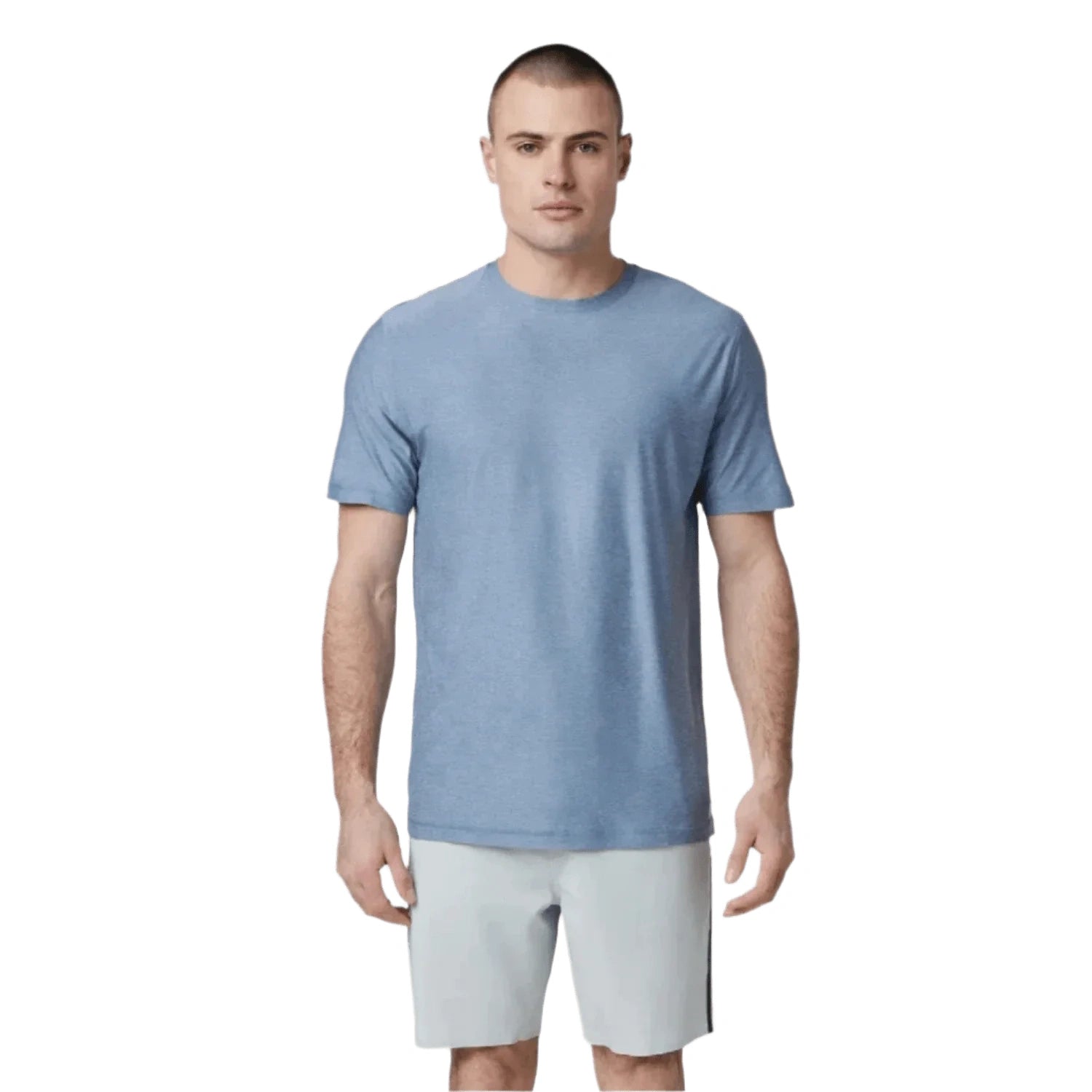 Men’s Strato Tech Tee Vuori - HTY CHAMBRAY HEATHER / S