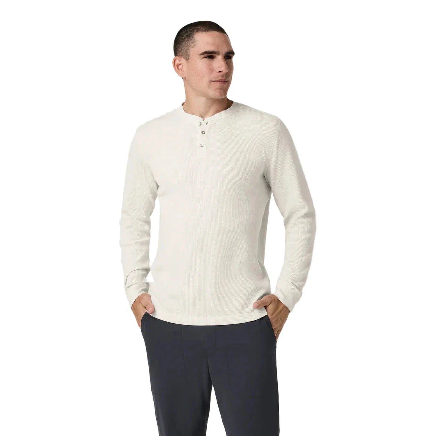 Men’s Waffle Henley Vuori - MSM MARSHMALLOW / S