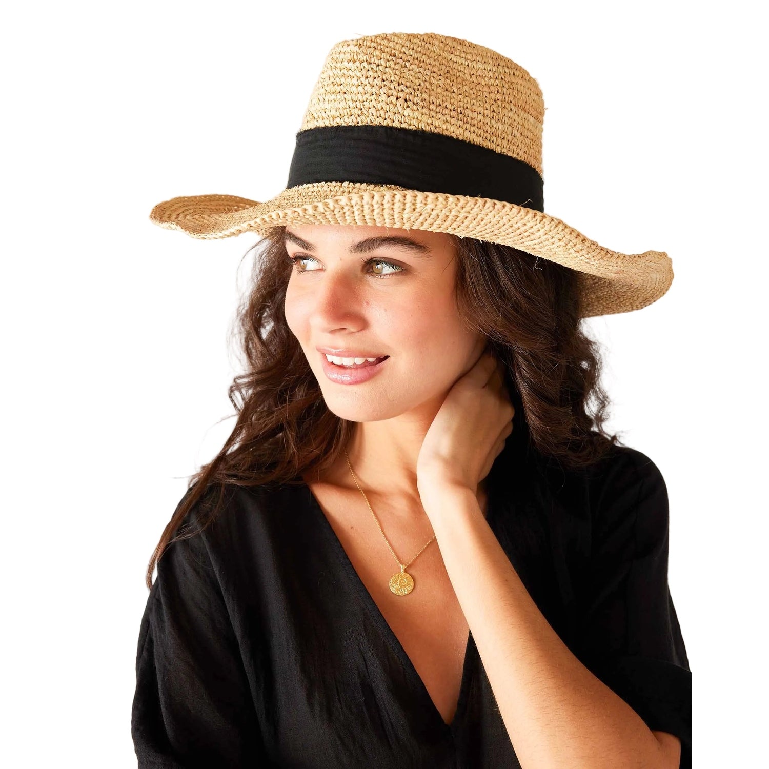 Women’s Seagrove Straw Hat | Black MERSEA
