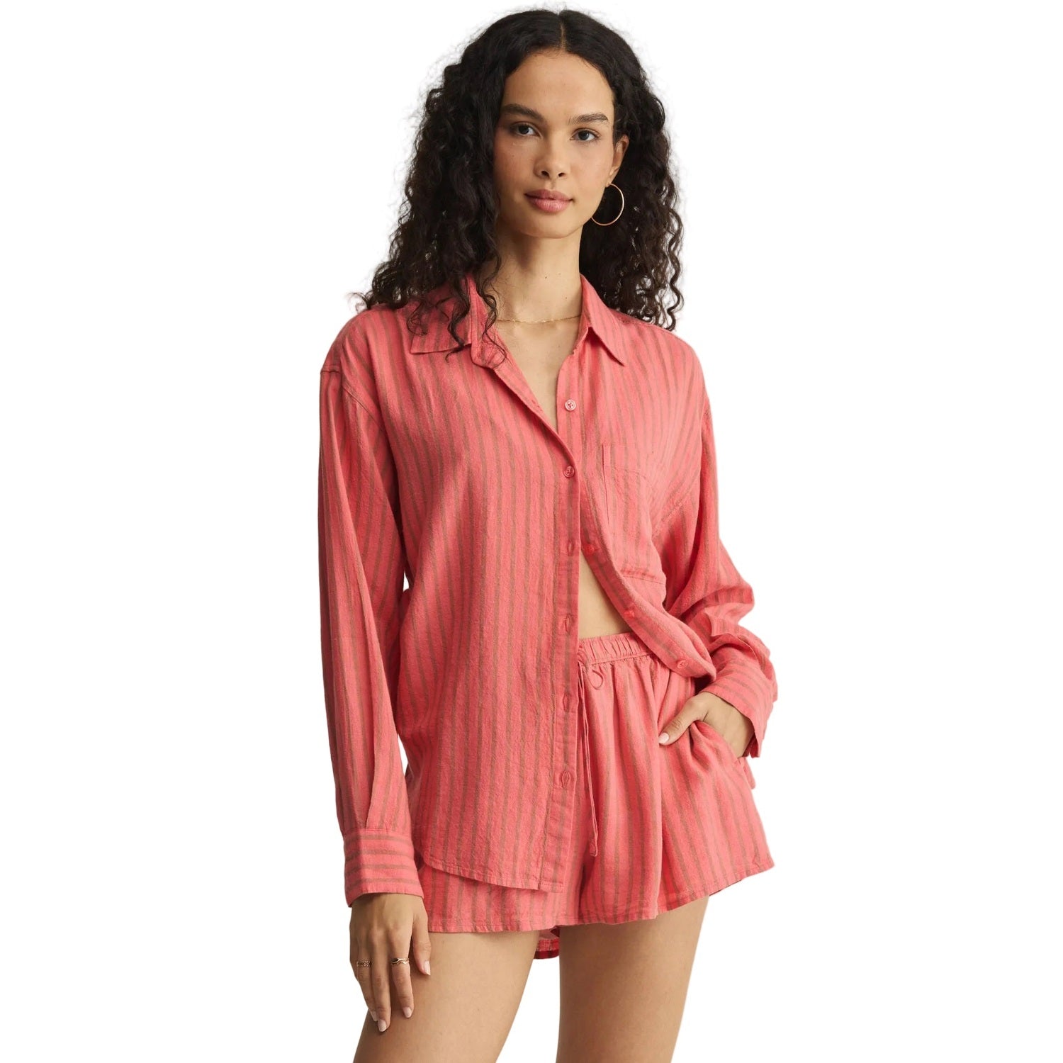Women’s The Perfect Striped Button Up Z Supply - GEL GELATO