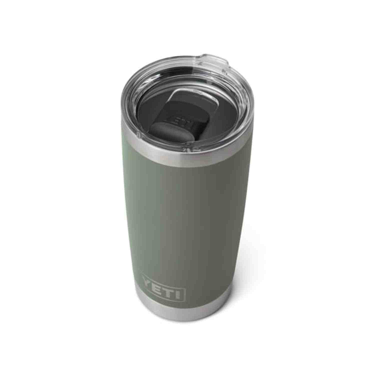 Rambler 20 oz Tumbler with Magslider Lid YETI - CAMP GREEN