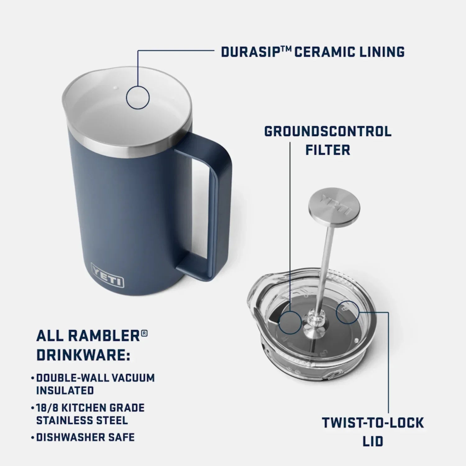 YETI Rambler 34oz French Press