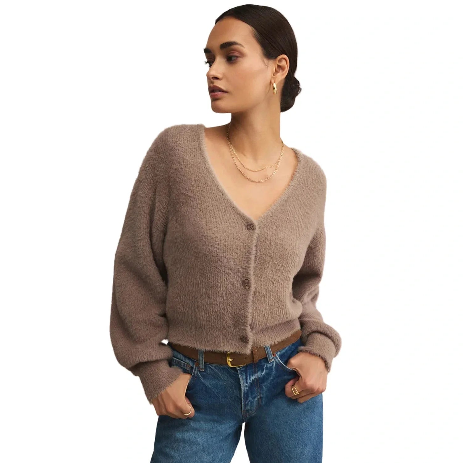 Women’s Sadira Fluffy Cardigan Z Supply - MNL MOONLIGHT / S