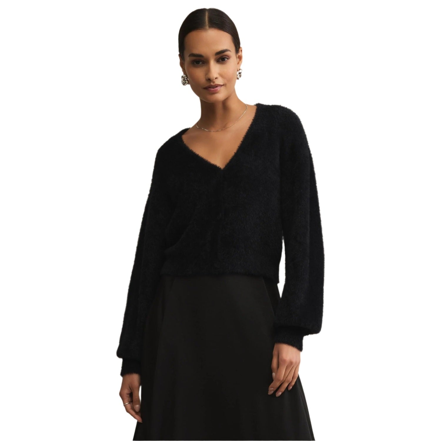 Women’s Sadira Fluffy Cardigan Z Supply - BLK BLACK / S
